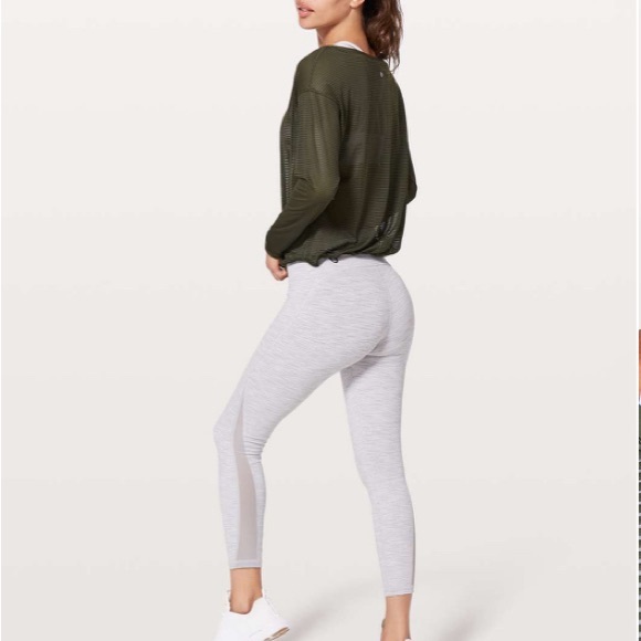 🍋 Lululemon, Lean In LS striped mesh top - Picture 2 of 7